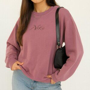 Nike Vintage Y2K Sweatshirt Embroidered V Neck Size XL